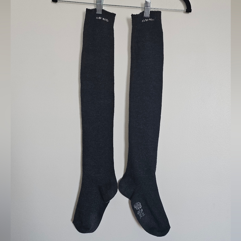 Alba Rosa Gyaru Dark Grey Over The Knee OTK Thigh High Socks